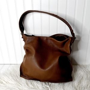 Tylie Malibu Brown Leather CRYSTAL Bag